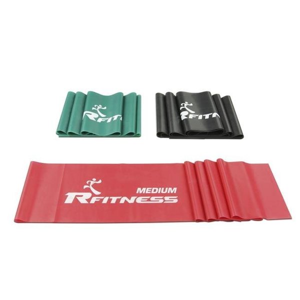 Furinno Furinno RF1502-3 60 in. Rfitness Professional Flat Stretch Latex Exercise Band - 3 Piece RF1502-3